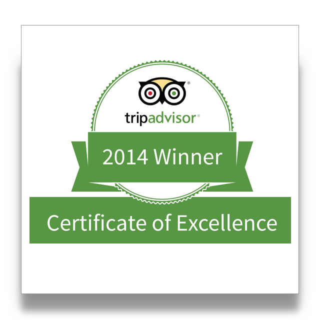 TripAdvisor 2014 Certificate of Excellence